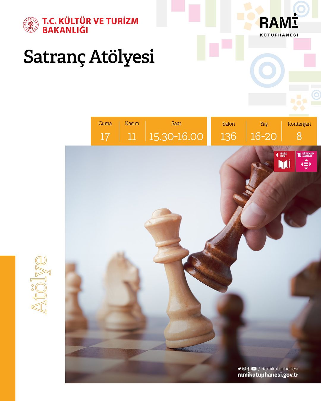 RAMİ KÜTÜPHANESİ -  Satranç Atölyesi 